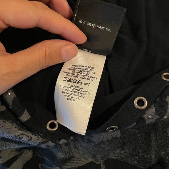 HARLEY Davidson Long Sleeve Grey and Black Top - Picture 11 of 13